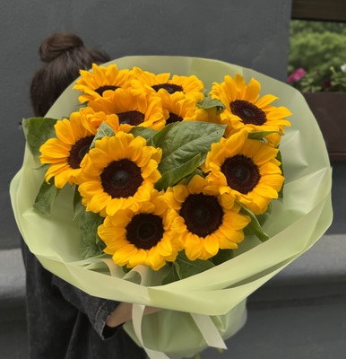 11 ярких подсолнухов  - Доставка цветов в Екатеринбурге
