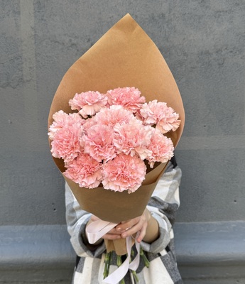 Акция.Моно из розовых диантусов  - Доставка цветов в Екатеринбурге